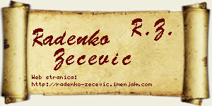 Radenko Zečević vizit kartica